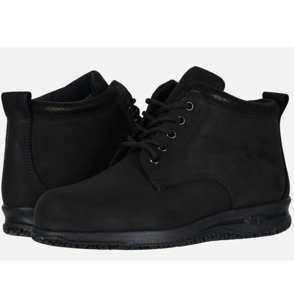 SAS Gretchen Non Slip Lace Up Boot Women's $200 Black/Moondust Nubuck - Picture 1 of 15